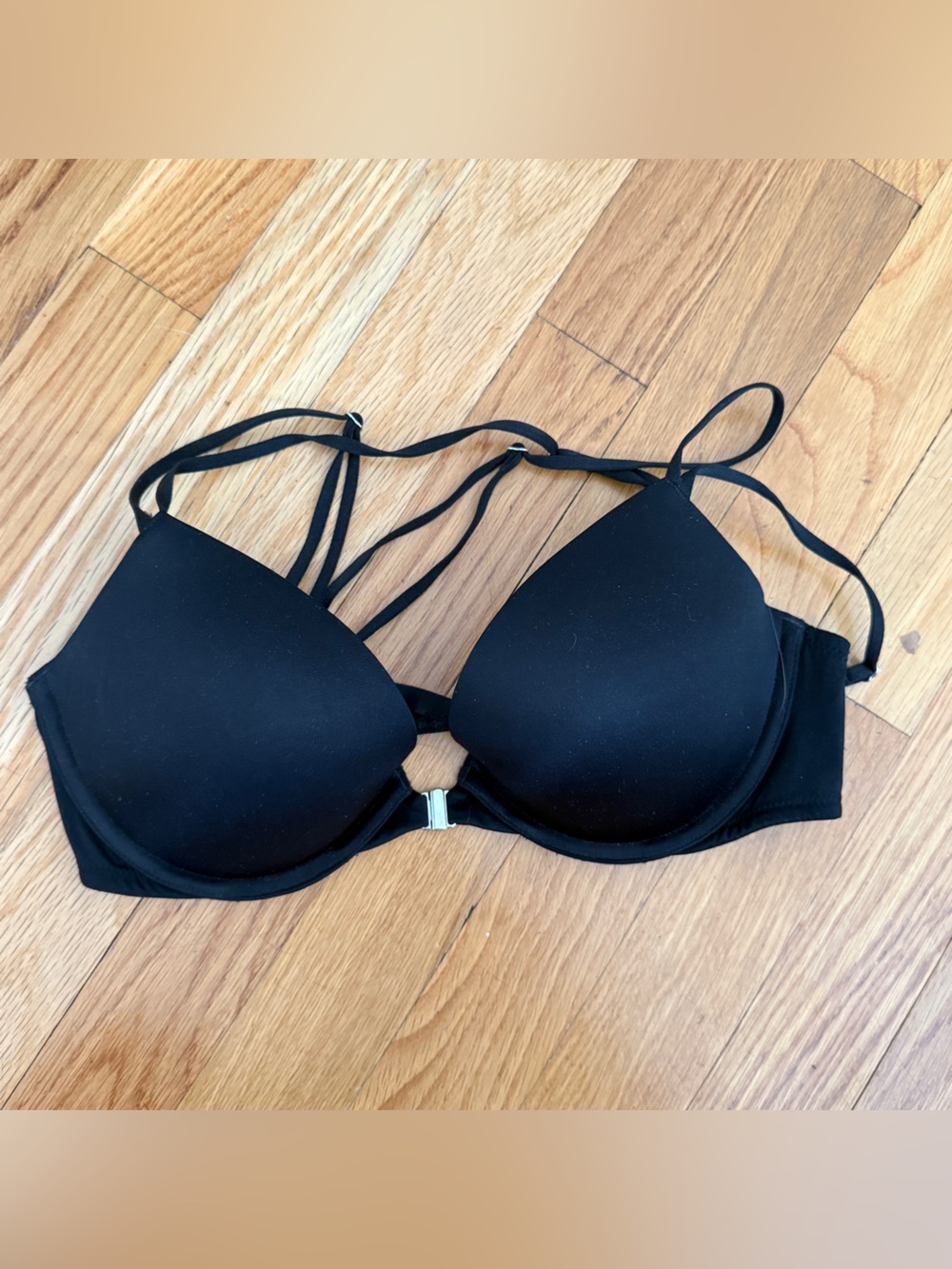 Victoria’s Secret Black Push Up Strappy Bra 34C